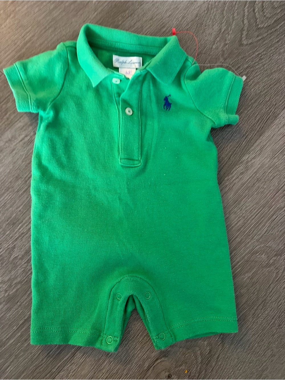 Ralph‎ Lauren Green Polo Romper baby